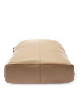 Béžový kožený zipsový batoh 311-8955-82