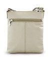 Svetlosivá kožená zipsová kabelka 212-3013-20