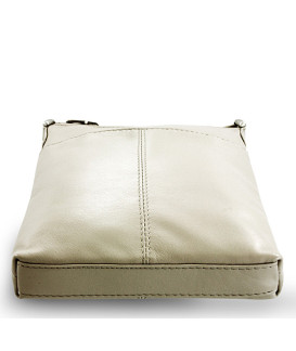 Svetlosivá kožená zipsová kabelka 212-3013-20