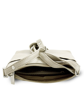 Svetlosivá kožená zipsová kabelka 212-3013-20