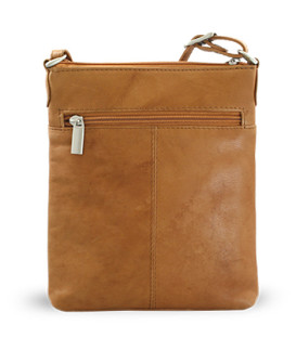 Svetlo hnedá kožená zipsová kabelka 212-3013-05