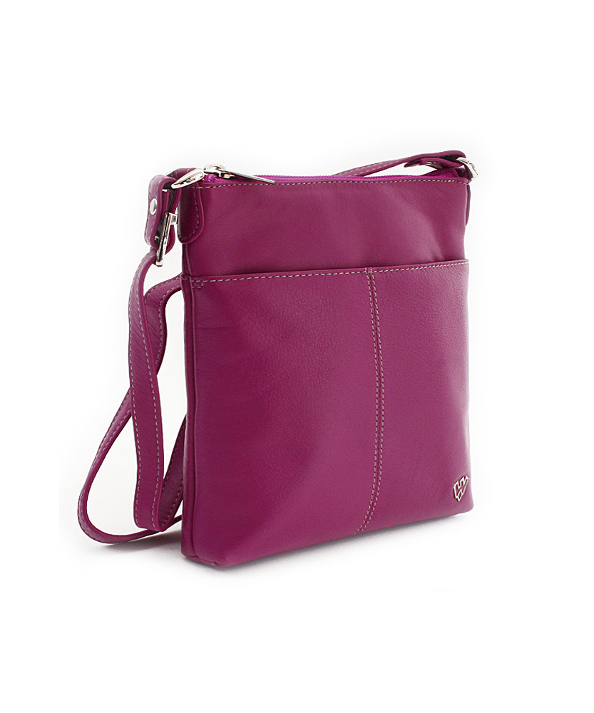 Fuxiová kožená zipsová kabelka 212-3013-36