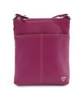 Fuxiová kožená zipsová kabelka 212-3013-36