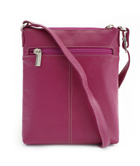 Fuxiová kožená zipsová kabelka 212-3013-36