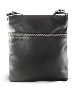 Trojfarebná kožená zipsová kabelka s popruhom 212-3066-60/20/47