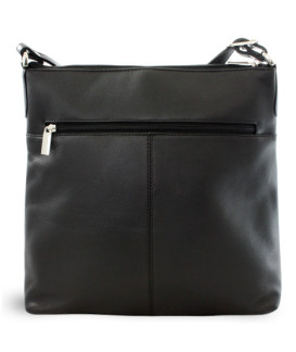 Hnedočierna kožená zipsová kabelka 212-3015-60/40