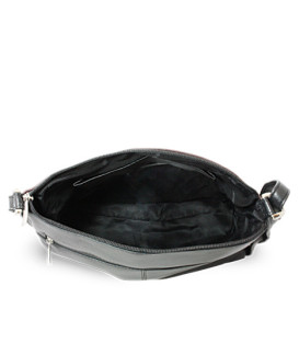 Hnedočierna kožená zipsová kabelka 212-3015-60/40