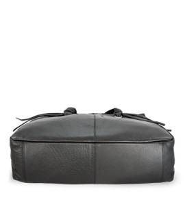 Čierna dámska kožená zipsová kabelka 212-2068-60