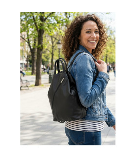 Čierny kožený batôžtek 311-1184-60