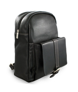 Čierny kožený batoh 311-1717-60/40