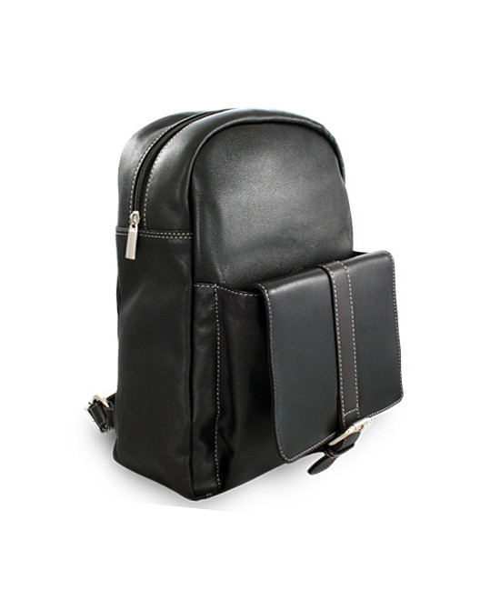 Čierny kožený batoh 311-1717-60/40