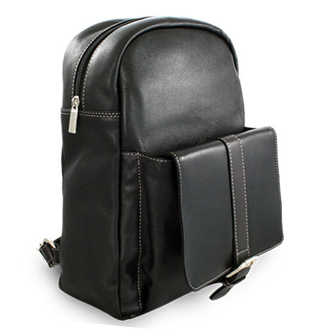 Čierny kožený batoh 311-1717-60/40