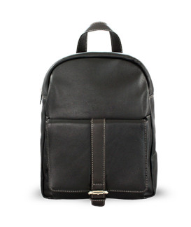Čierny kožený batoh 311-1717-60/40