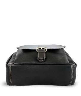 Čierny kožený batoh 311-1717-60/40