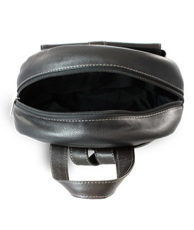 Čierny kožený batoh 311-1717-60/40