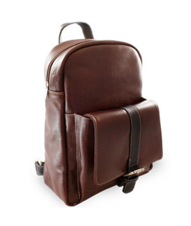 Hnedy kožený batoh 311-1717-40/60