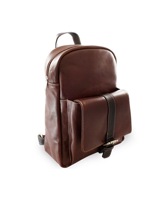 Hnedy kožený batoh 311-1717-40/60