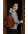 Hnedy kožený batoh 311-1717-40/60