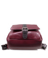 Červenočierny kožený batoh 311-1717-34/60