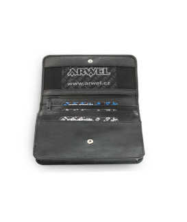 Čierna kožená etue 611-0016-60