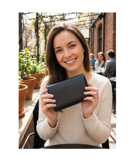 Čierna kožená etue 611-0016-60