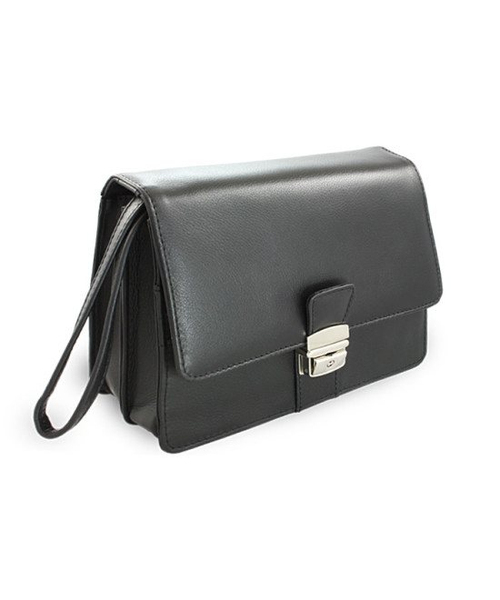 Čierna pánska kožená dokladová etue 611-2411-60