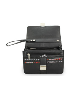 Čierna pánska kožená dokladová etue 611-2411-60