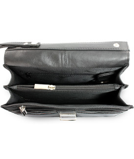 Čierna pánska kožená dokladová etue 611-2411-60