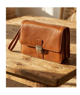 Svetlo hnedá pánska kožená dokladová etue 611-2411-05