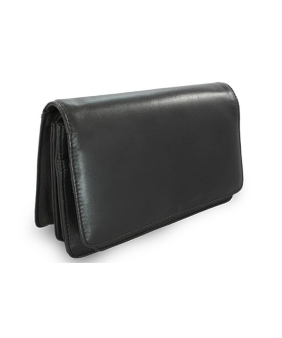 Čierna pánska kožená dokladová etue 611-2412-60