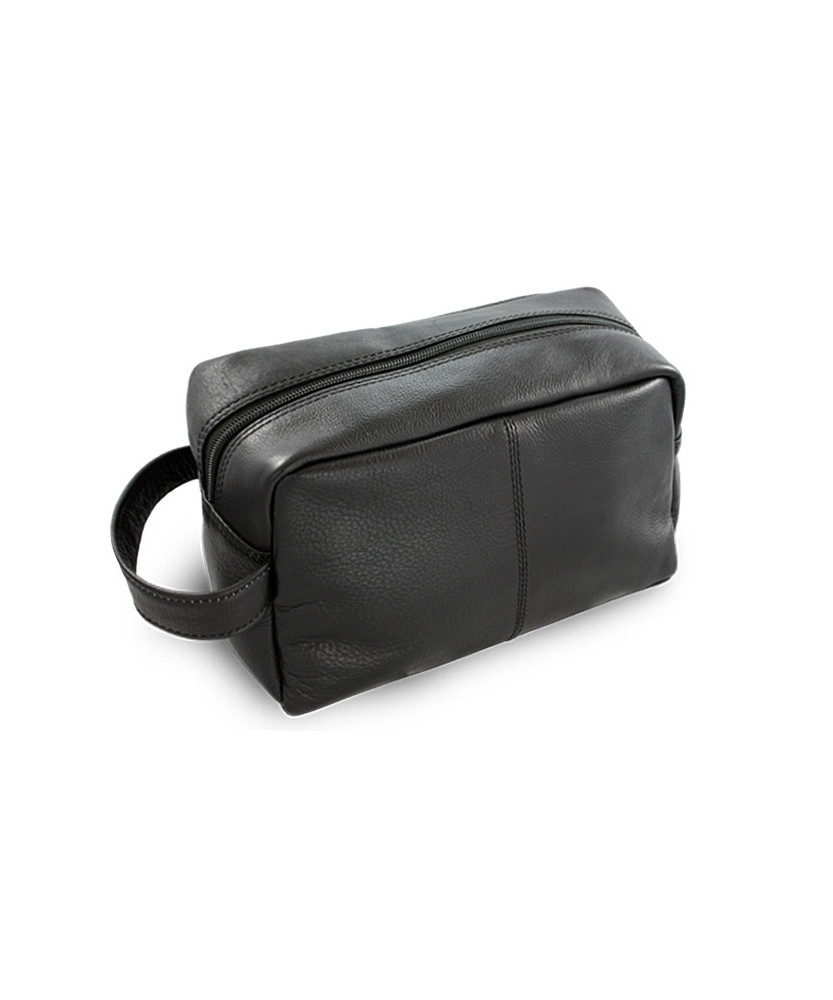 Čierna kožená kozmetická etue 611-2059-60