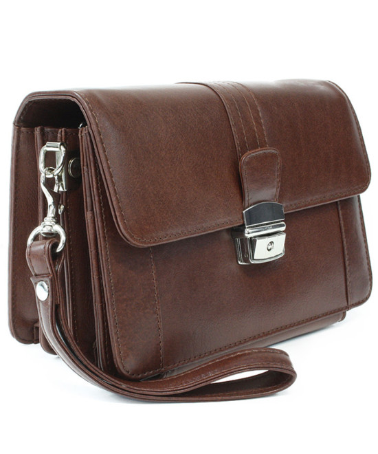 Hnedá pánska kožená etue so sklápacím registrom 611-2415A-40