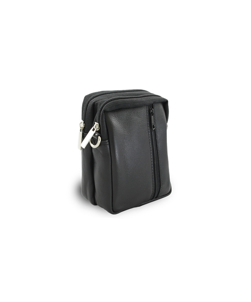 Čierna kožená dokladová etue 611-6207-60