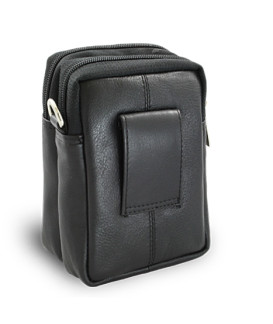 Čierna kožená dokladová etue 611-6207-60