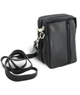 Čierna kožená dokladová etue 611-6207-60