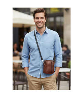 Hnedá kožená dokladová etue 611-6207-40/60