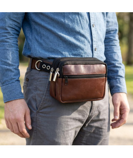 Hnedá kožená dokladová etue 611-6207A-40/60