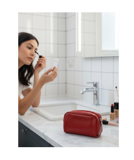 Červená dámska kožená etue 611-0395-31