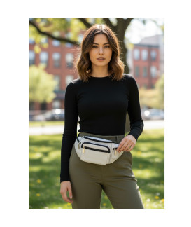 Svetlosivá kožená ľadvinka 611-6116-20